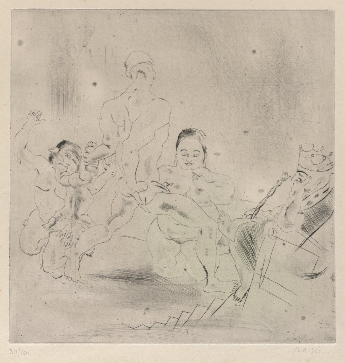 Šalamounův soud od Jules Pascin