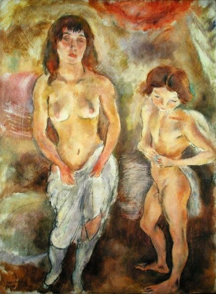 Dva stojící akty od Jules Pascin