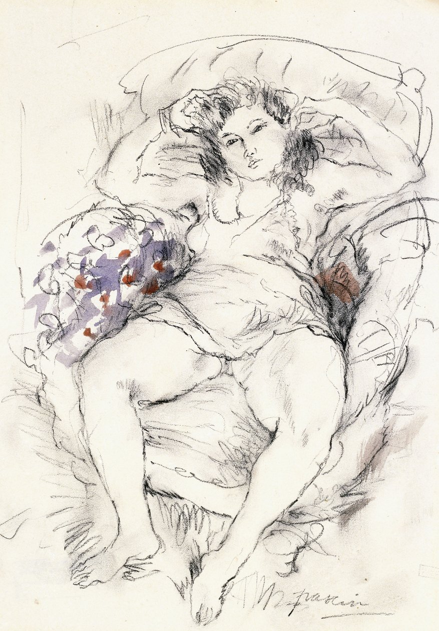 Žena v křesle, 1925-1926 od Jules Pascin