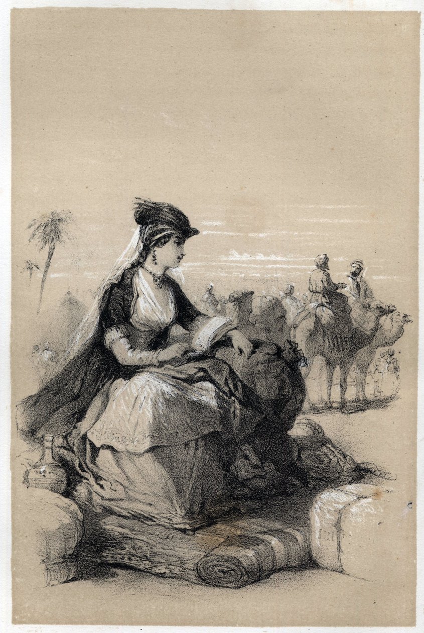 Portrét Lady Mary (Marie) Wortley Montagu (Wortley-Montagu) (26. května 1689 - 21. srpna 1762), britský spisovatel. od Jules and Raunheim Hermann David