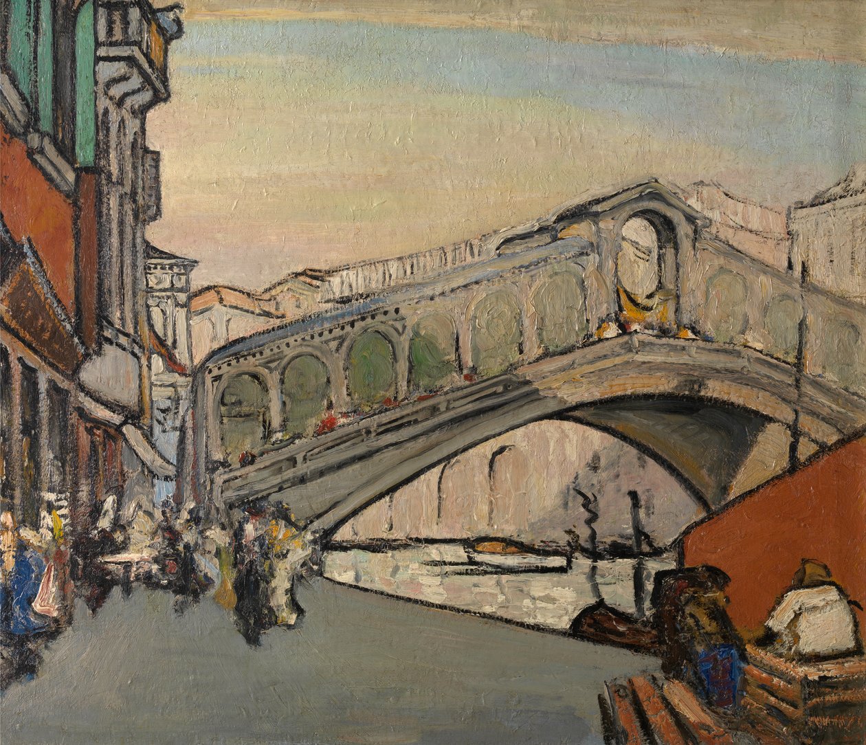 Most Rialto v Benátkách od Jules Schmalzigaug