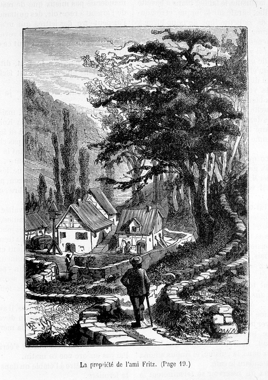 Majetek přítele Fritze - v „Příteli Fritze“, od Erckmanna-Chatriana, nemocného. od Théophila Schulera od Jules Theophile (after) Schuler