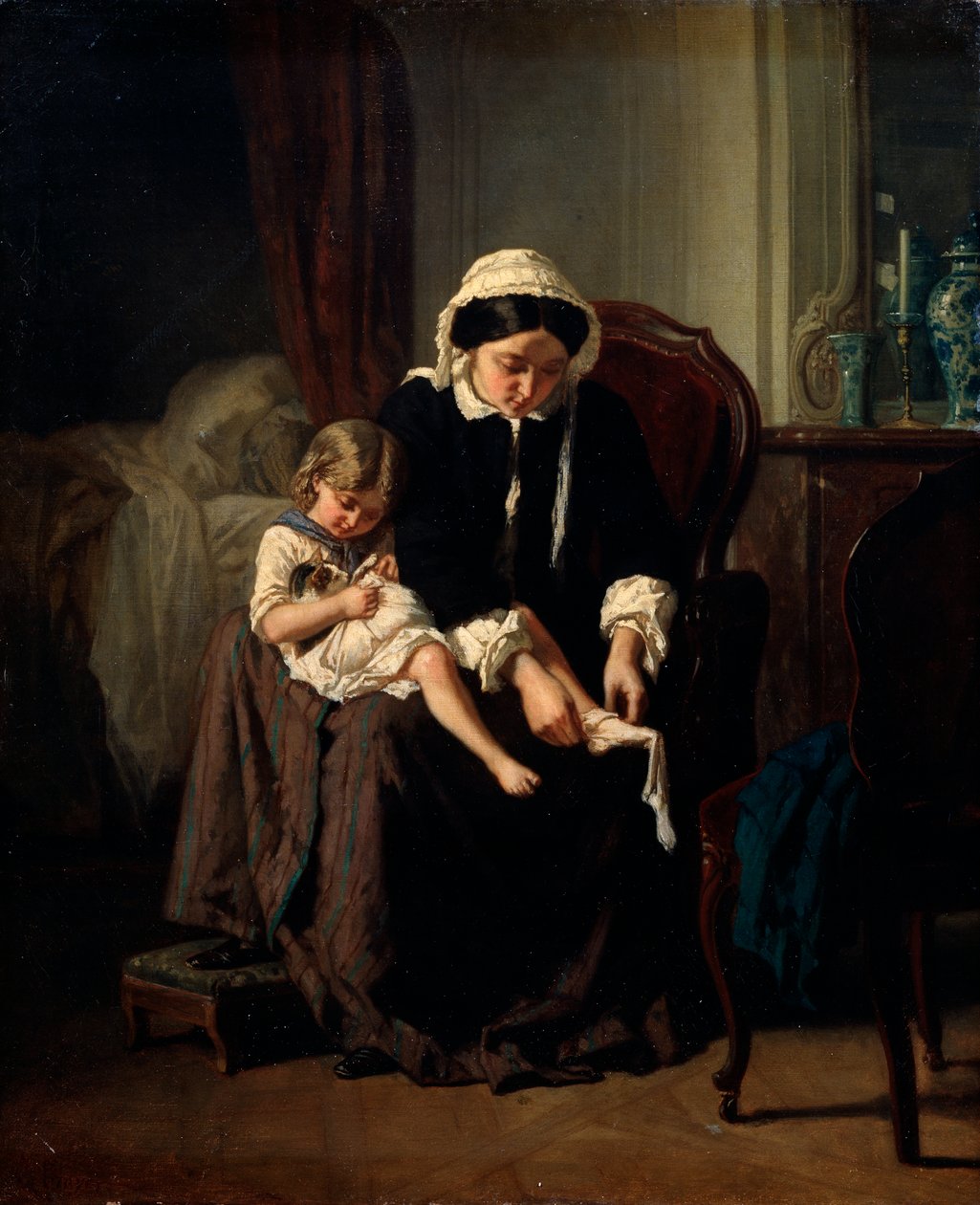 Ranní toaleta, 1854 od Jules Treyer