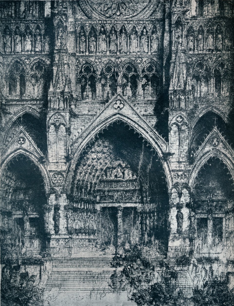 La Cathedrale dAmiens, c20. století od Jules de Bruycker