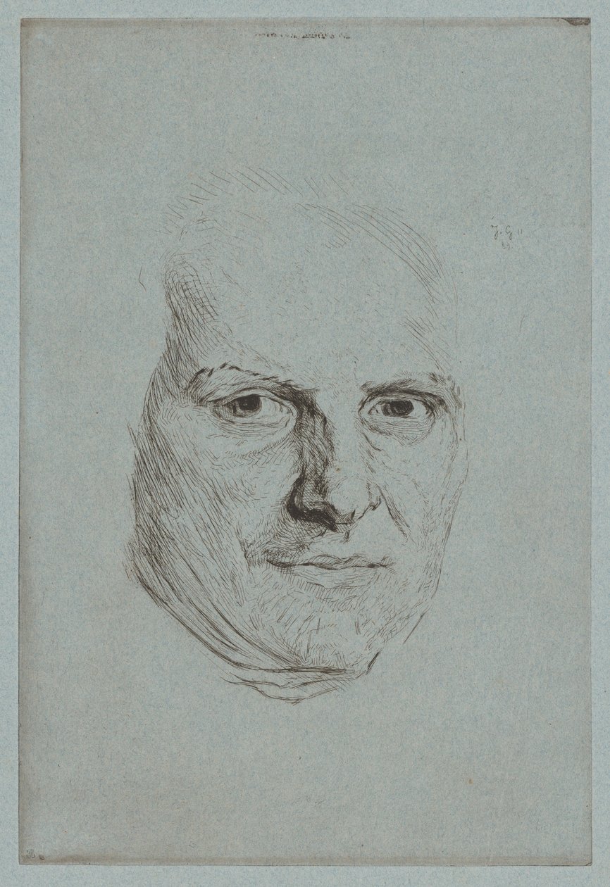 Maska abbé Raynal od Jules de Goncourt, after Maurice Quentin