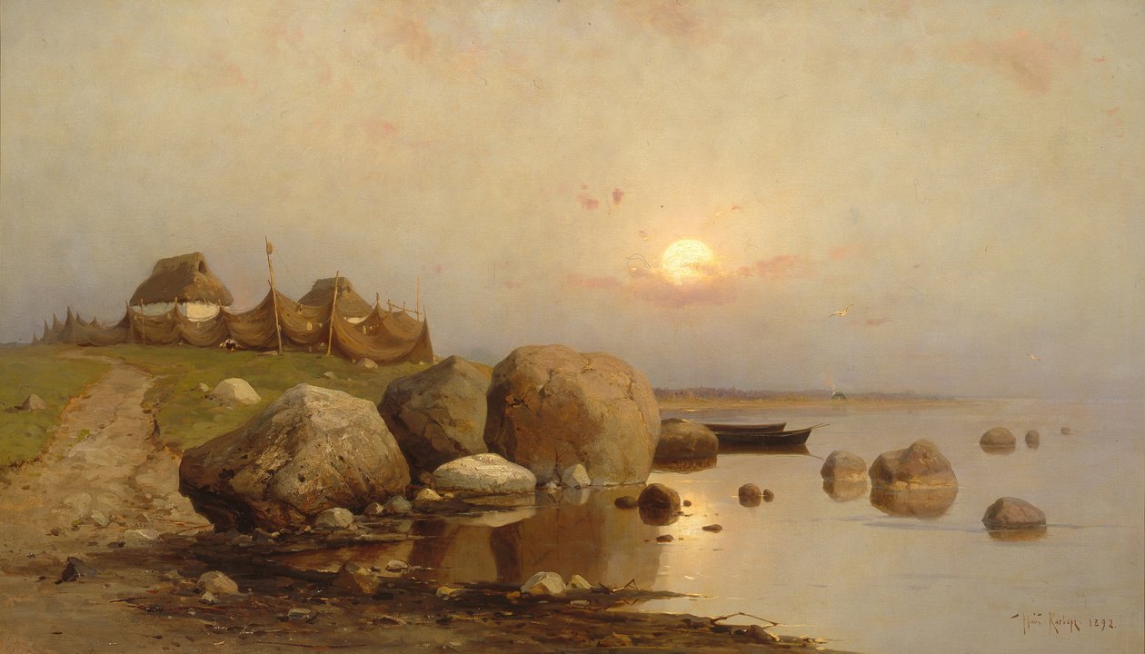 Rybářská vesnice, 1892 od Juli Julievich Klever