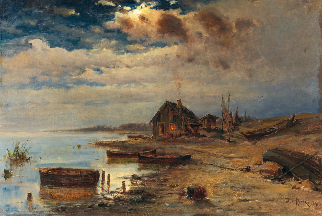 Večerní nálada na pobřeží Baltského moře, 1907. od Juli Julievich Klever