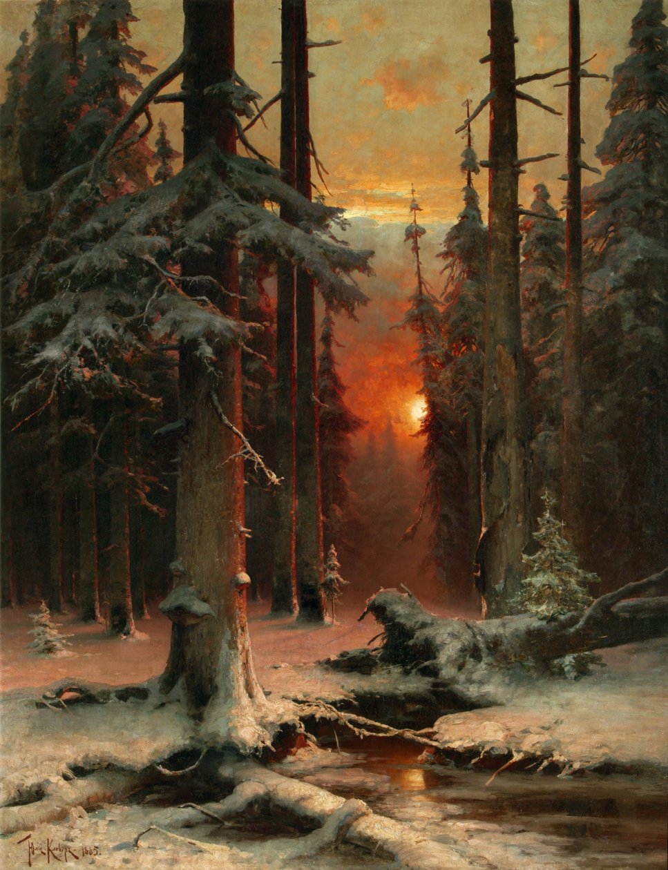 Sníh v lese, 1885 od Juli Julievich Klever