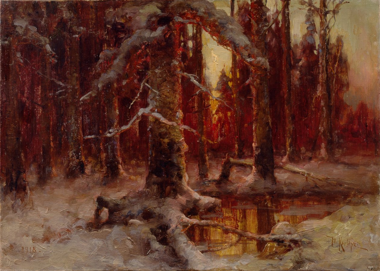 Večer se blíží, 1918 od Juli Julievich Klever