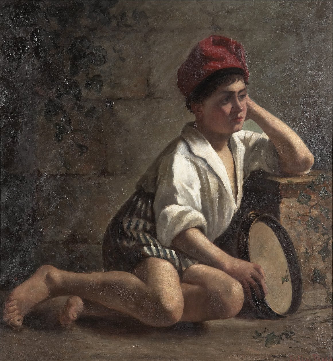 Chlapec s tamburinem od Julia Beck