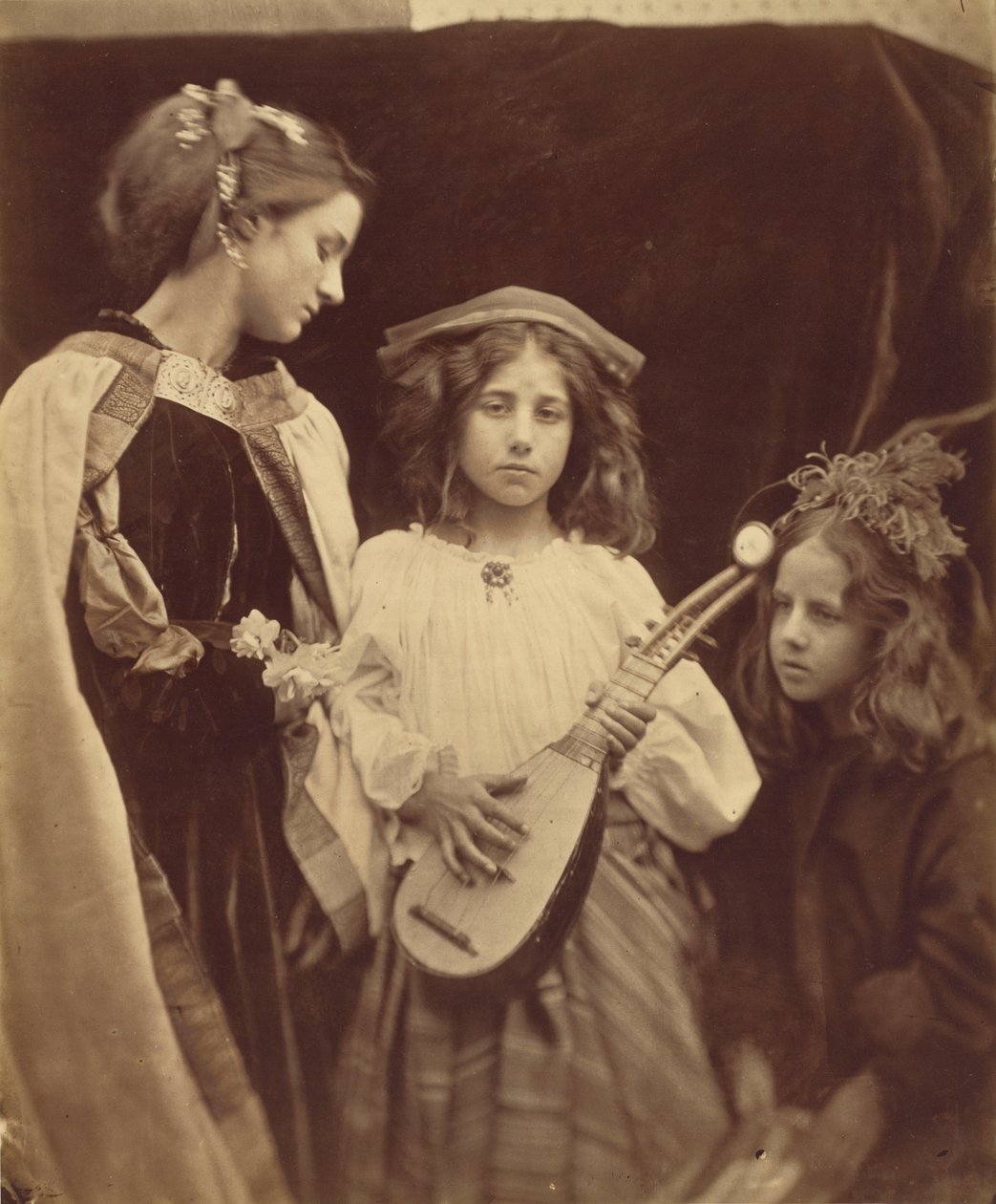 Skupina minstrelu od Julia Margaret Cameron