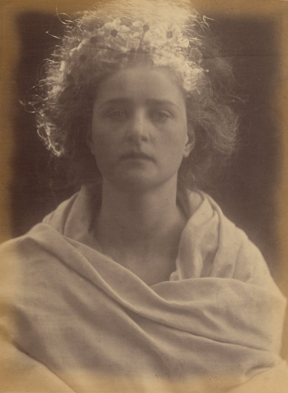 Aurora, bohyně jitra, studie Emily Peacockové od Julia Margaret Cameron