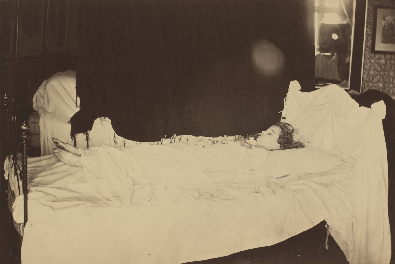 Studie na smrtelné posteli Adeline Grace Clogstoun od Julia Margaret Cameron