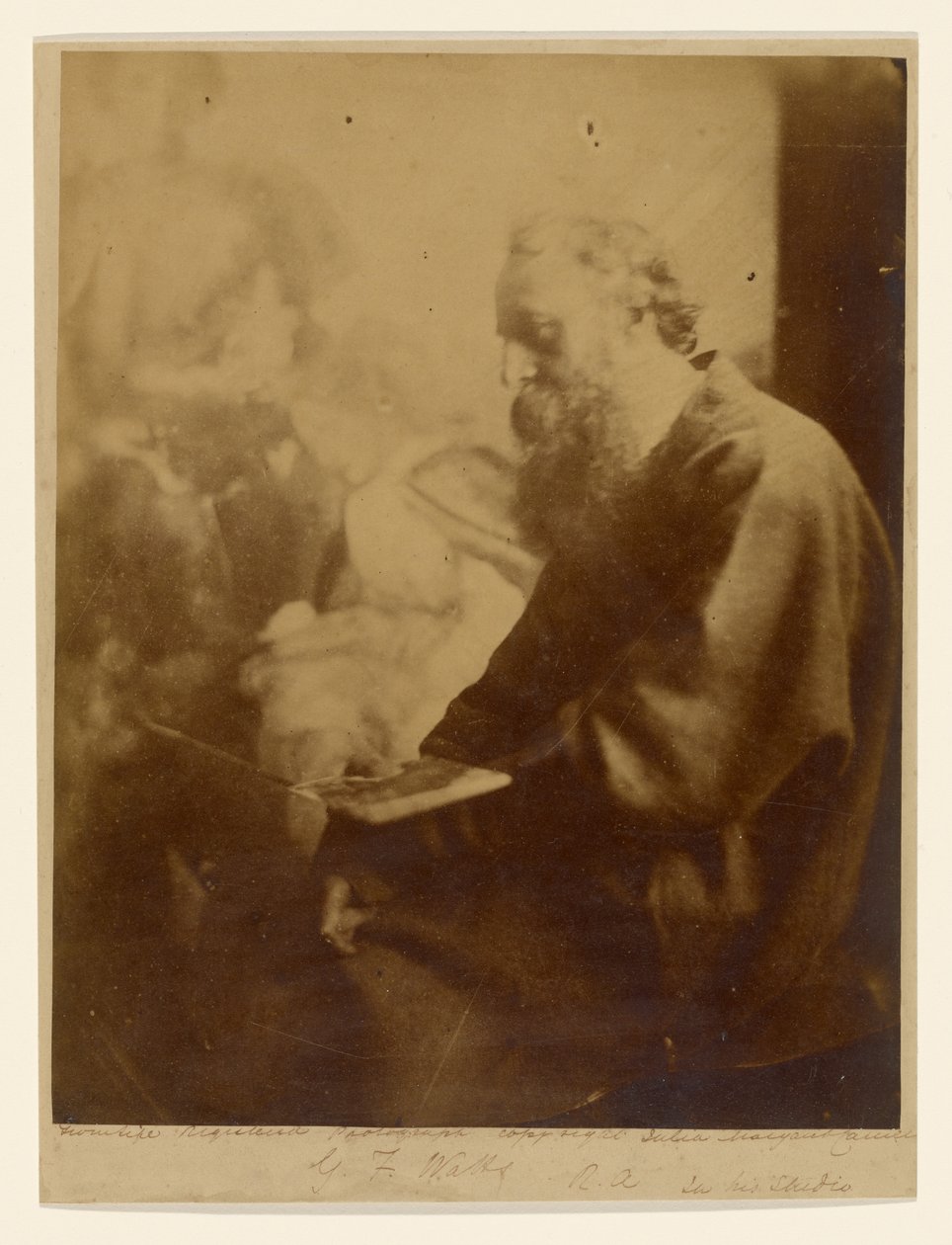 G. F. Watts R. A. ve svém ateliéru od Julia Margaret Cameron
