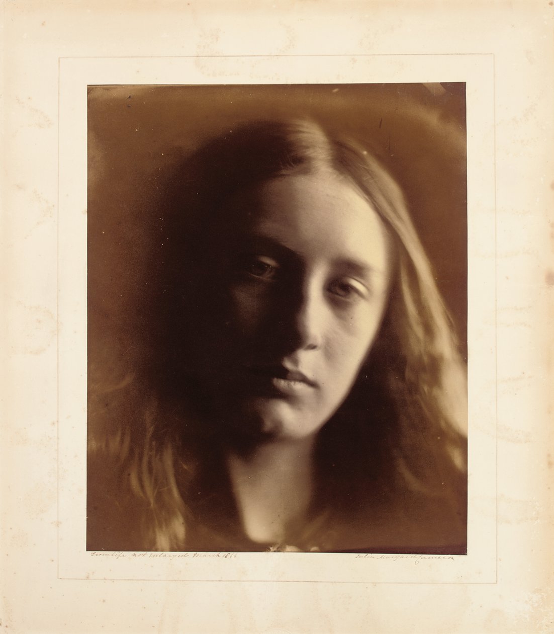 May Prinsep jako St. John, 1866 (tisk alba) od Julia Margaret Cameron