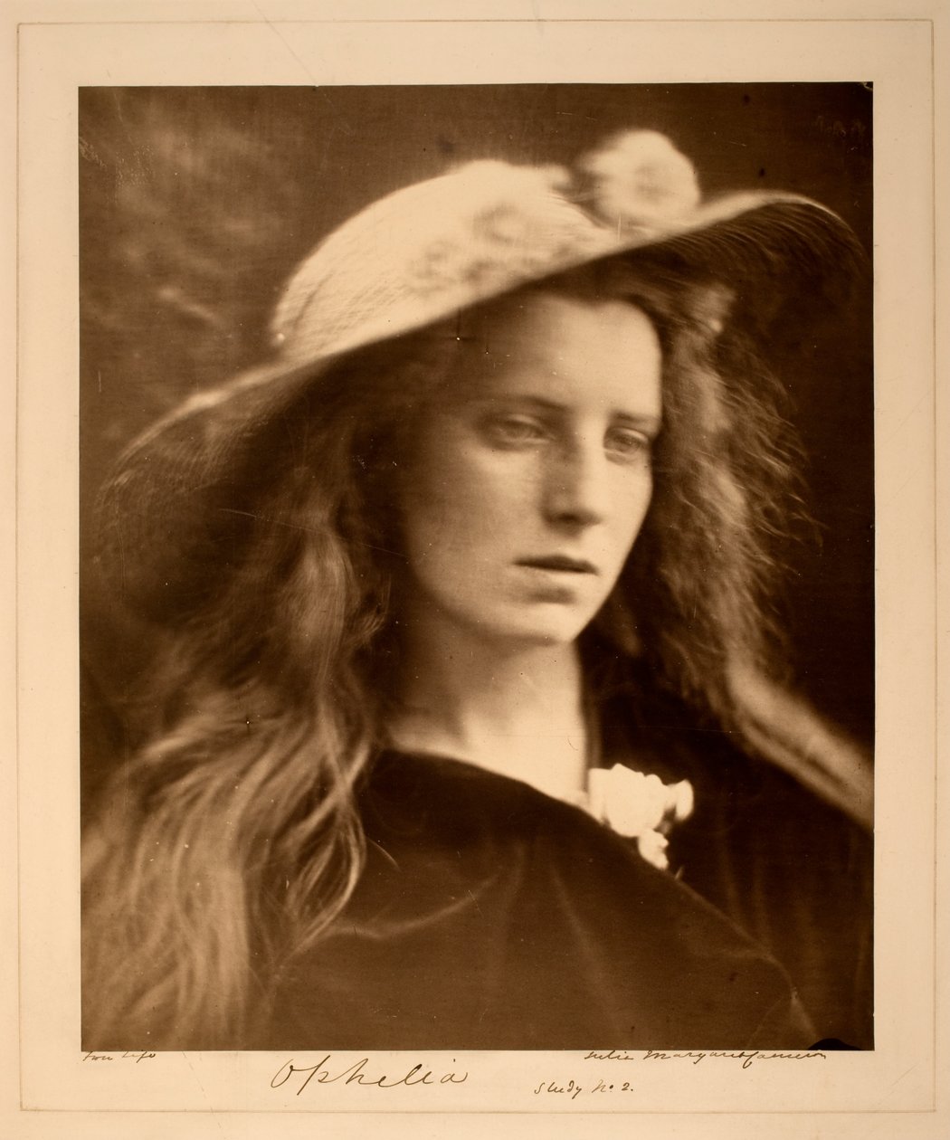 Ophelia Studie č. 2 od Julia Margaret Cameron