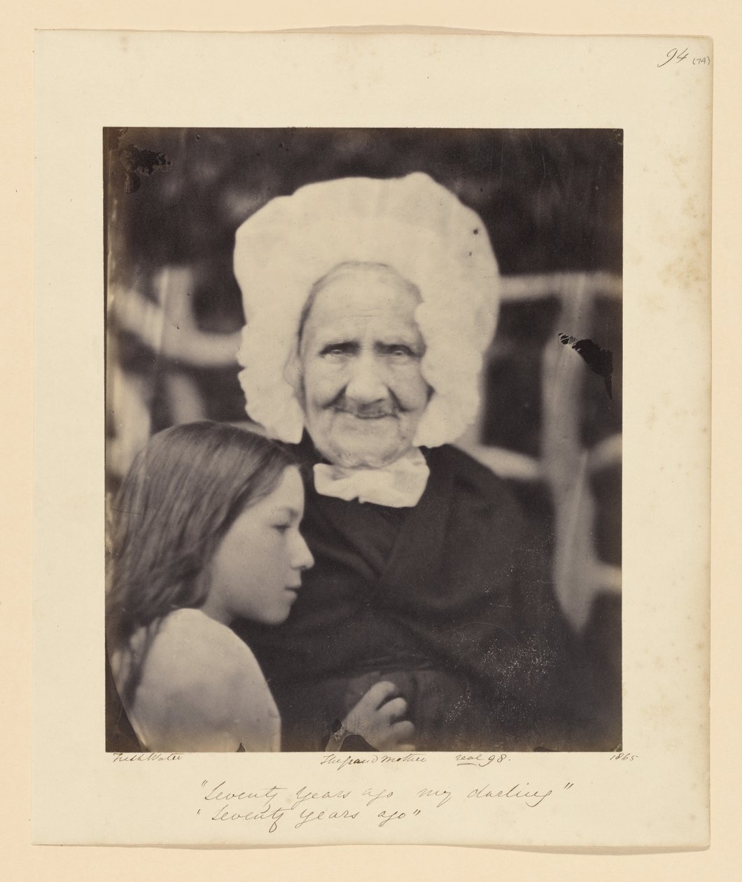 Před sedmdesáti lety, má drahá, před sedmdesáti lety od Julia Margaret Cameron