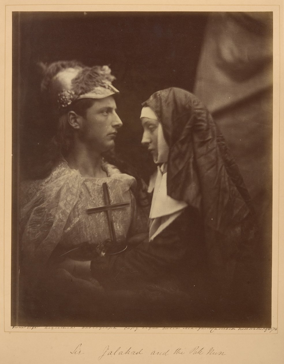 Sir Galahad a bledá jeptiška od Julia Margaret Cameron