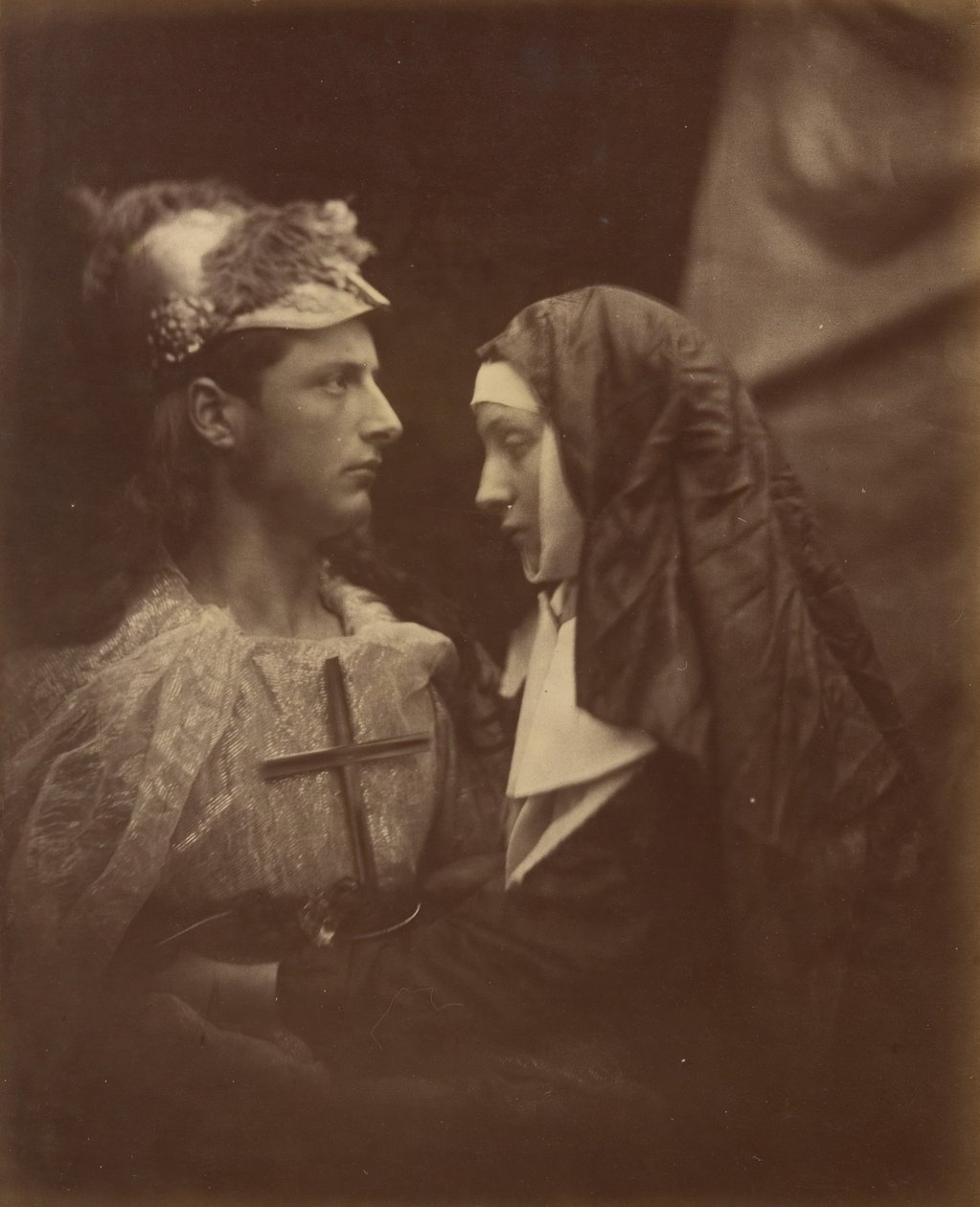 Sir Galahad a bledá jeptiška, 1874. od Julia Margaret Cameron