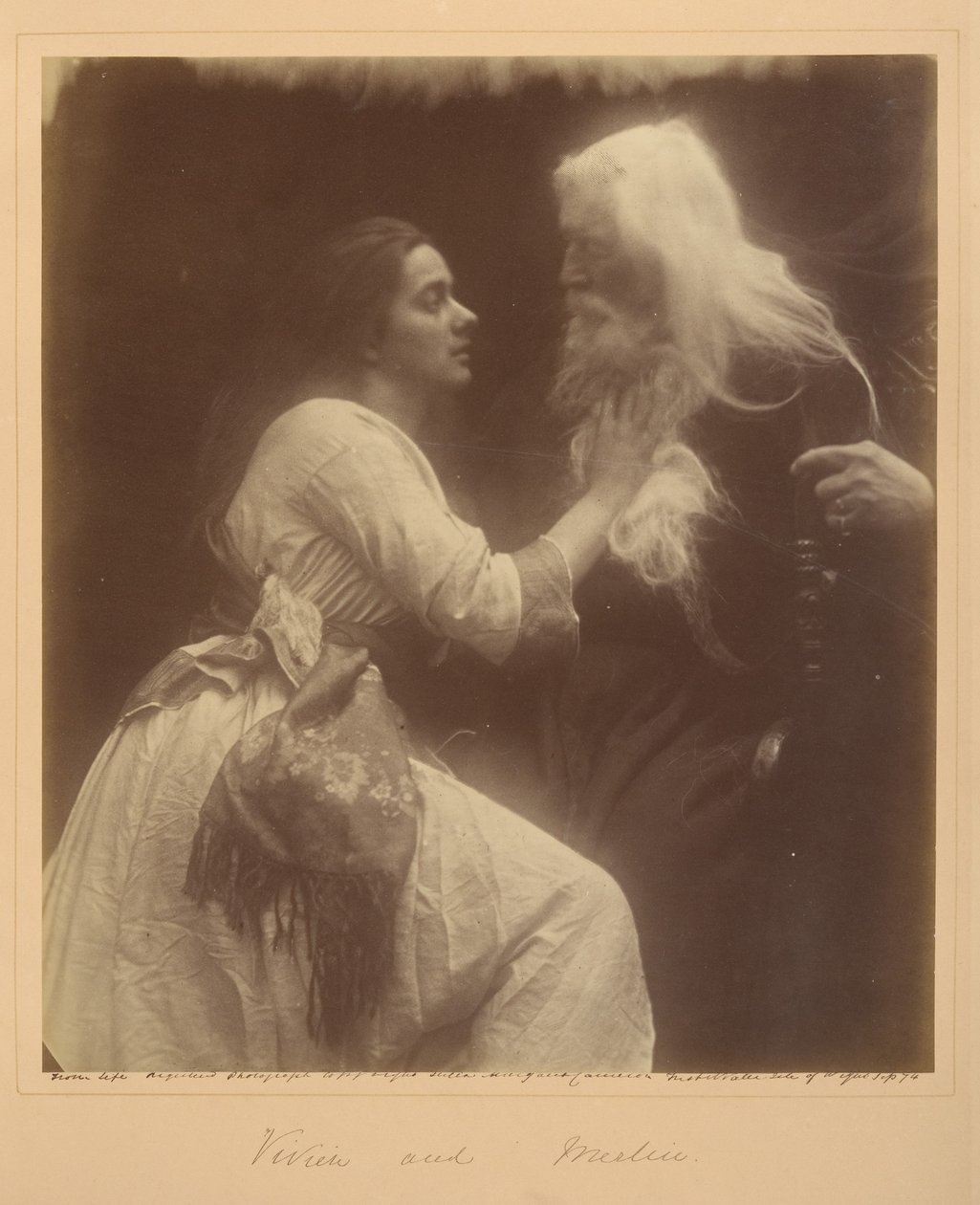 Vivien a Merlin od Julia Margaret Cameron