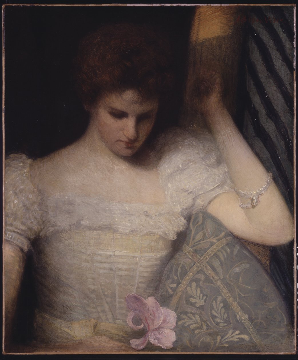 Orchidej, asi 1891 (olej na plátně( od Julian Alden Weir