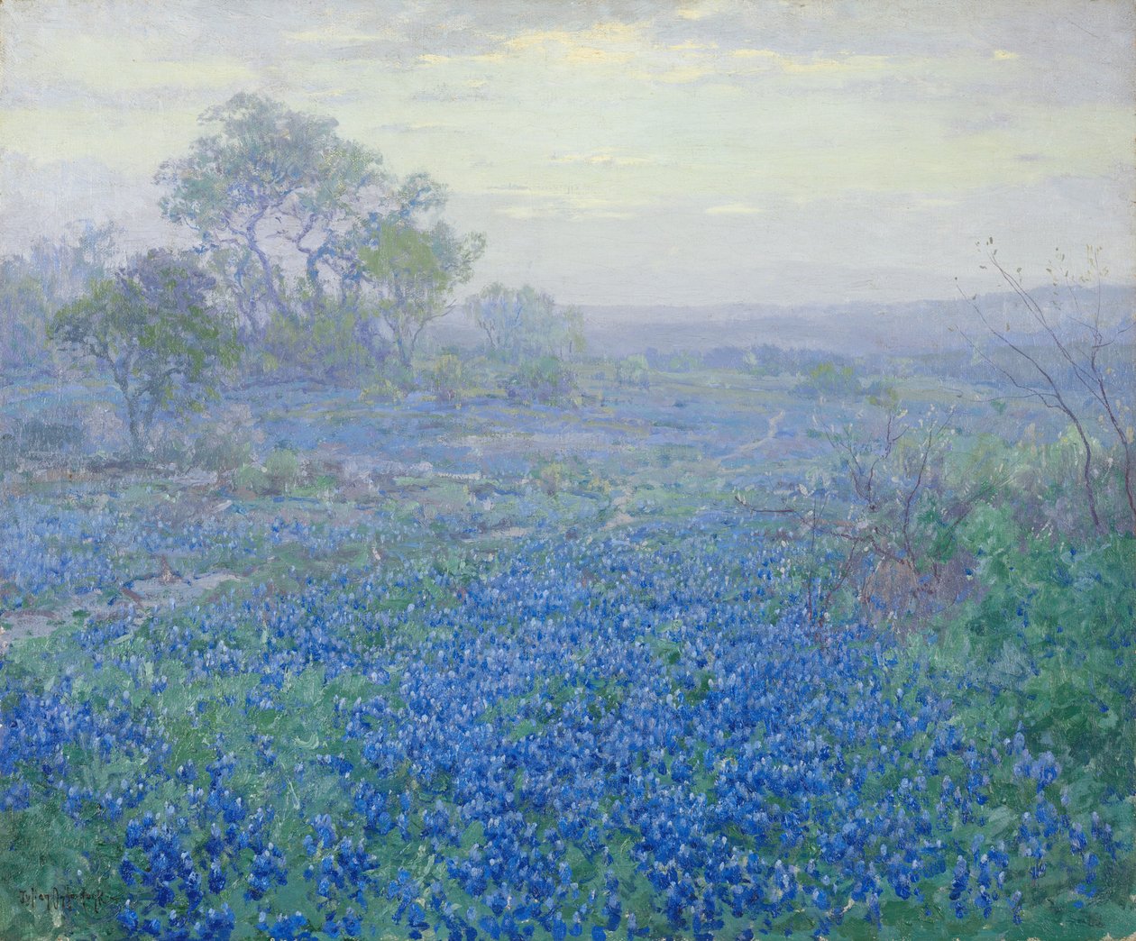Pochmurný den, Bluebonnets poblíž San Antonia, Texas od Julian Onderdonk