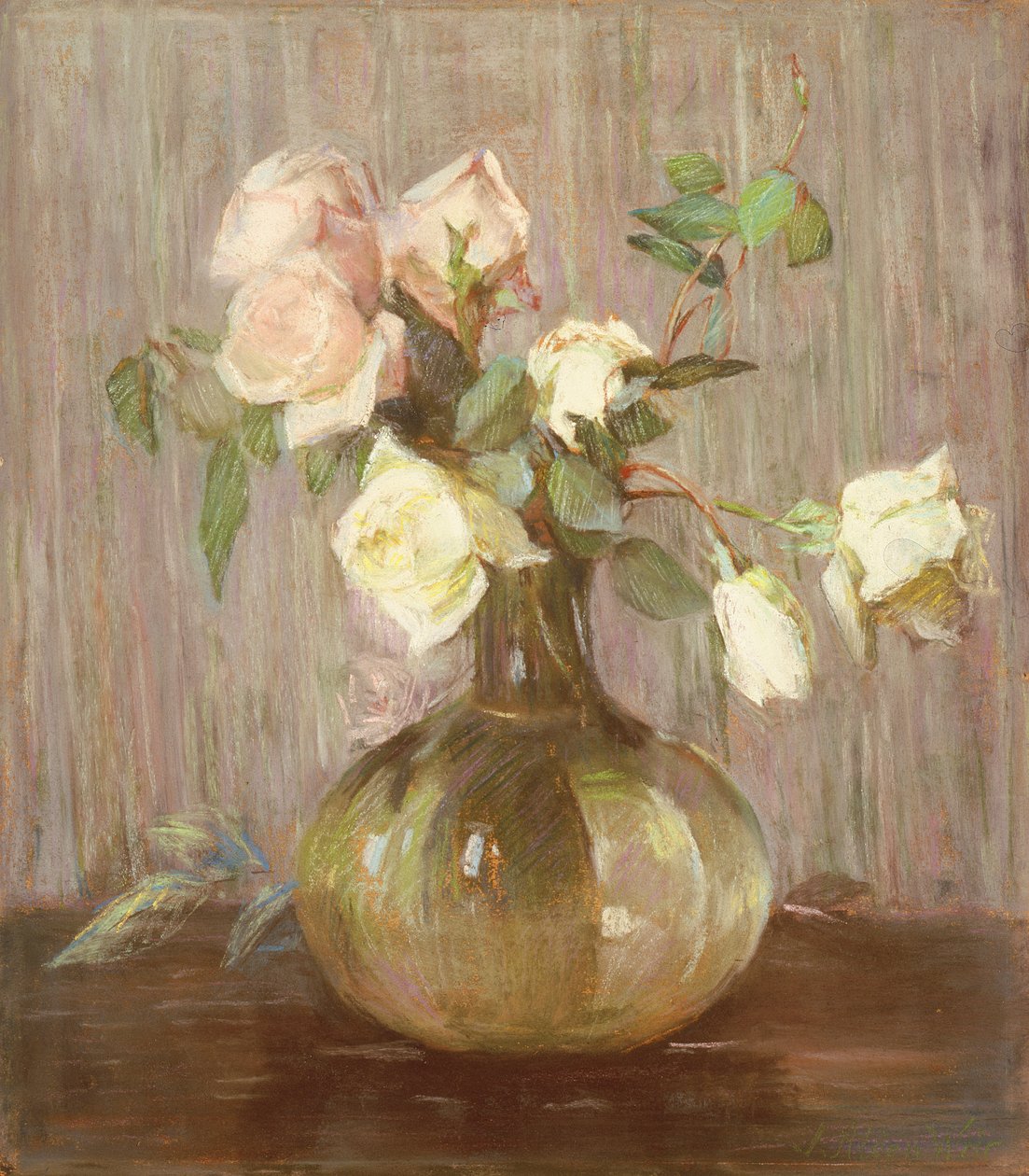 Váza s růžemi, c.1880 od Julian Alden Weir