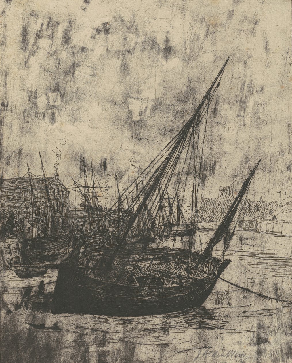 Lodě na Peel - Isle of Man, 1889. od Julian Alden Weir