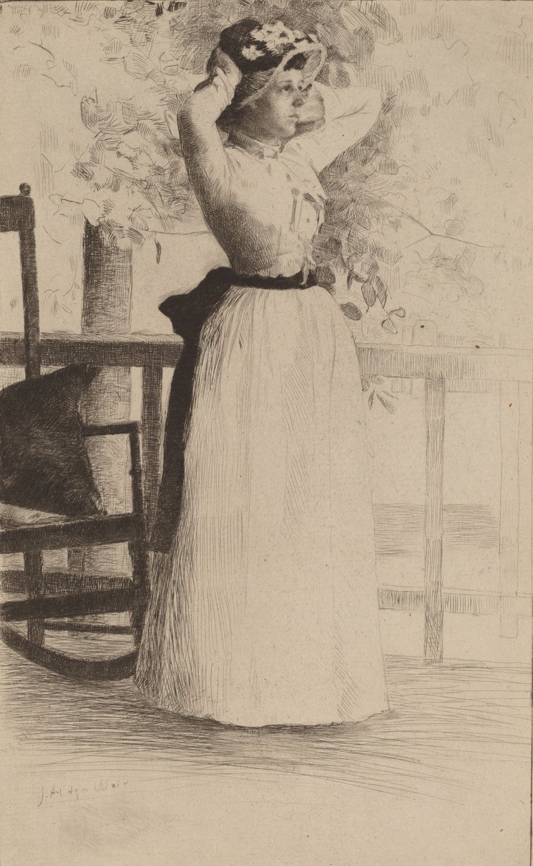 Portrét slečny Hoe, 1889. od Julian Alden Weir
