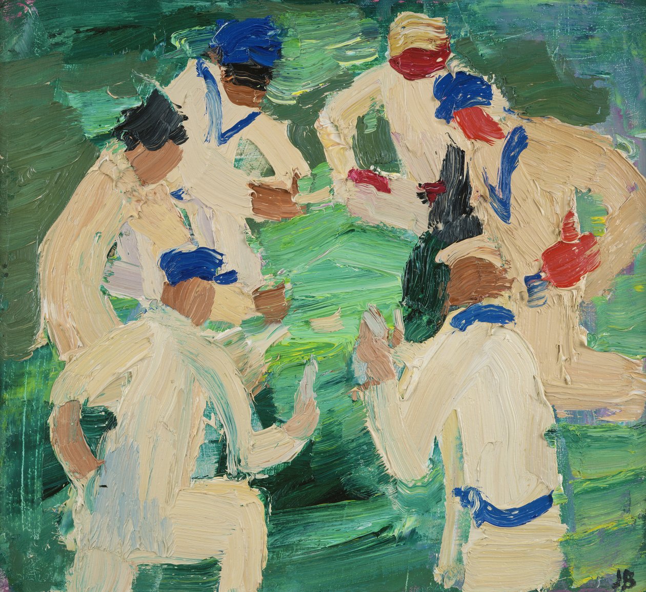 The Cricketers in the Park, Oxford (olej na palubě) od Julian Bailey
