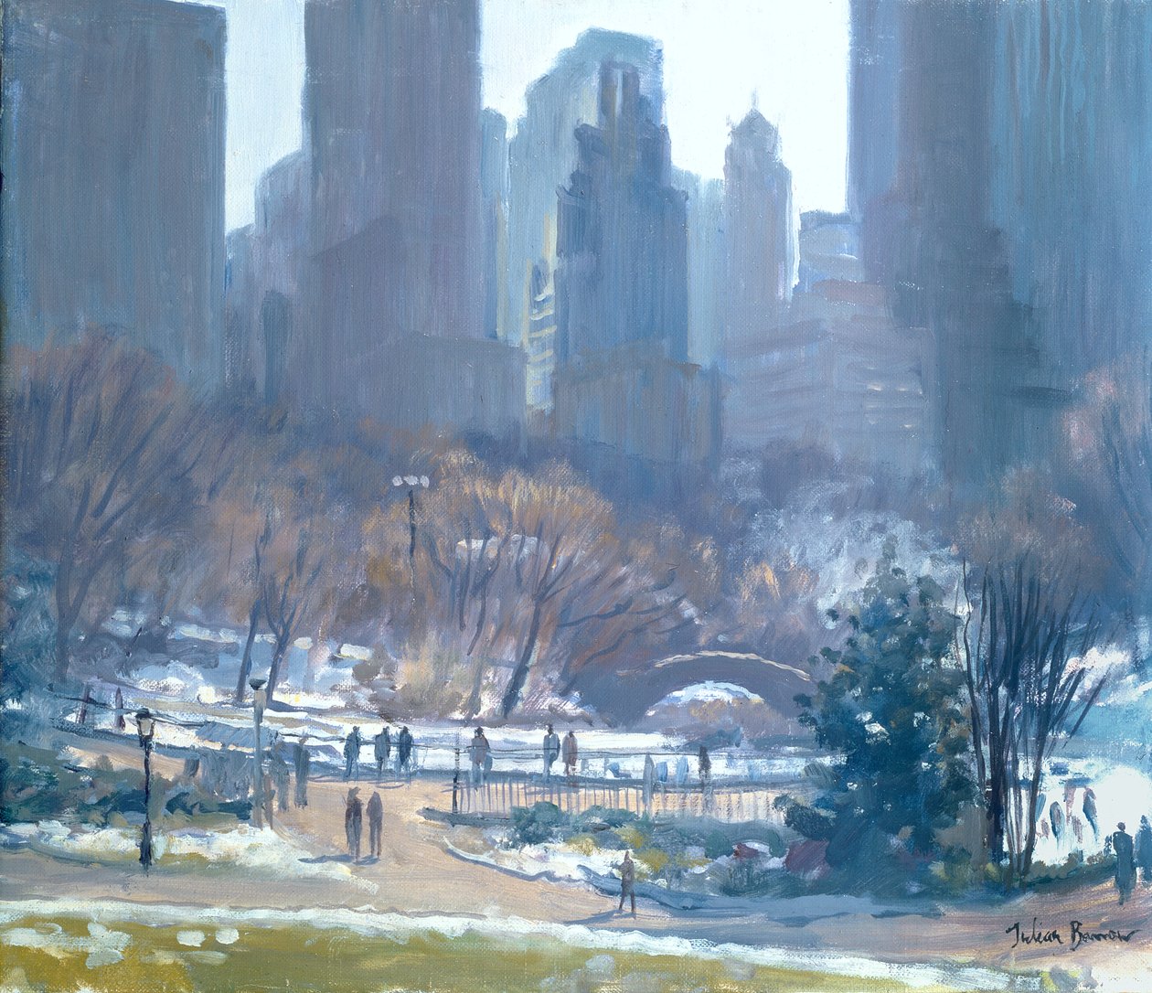 Zima v Central Parku, New York, 1997 od Julian Barrow