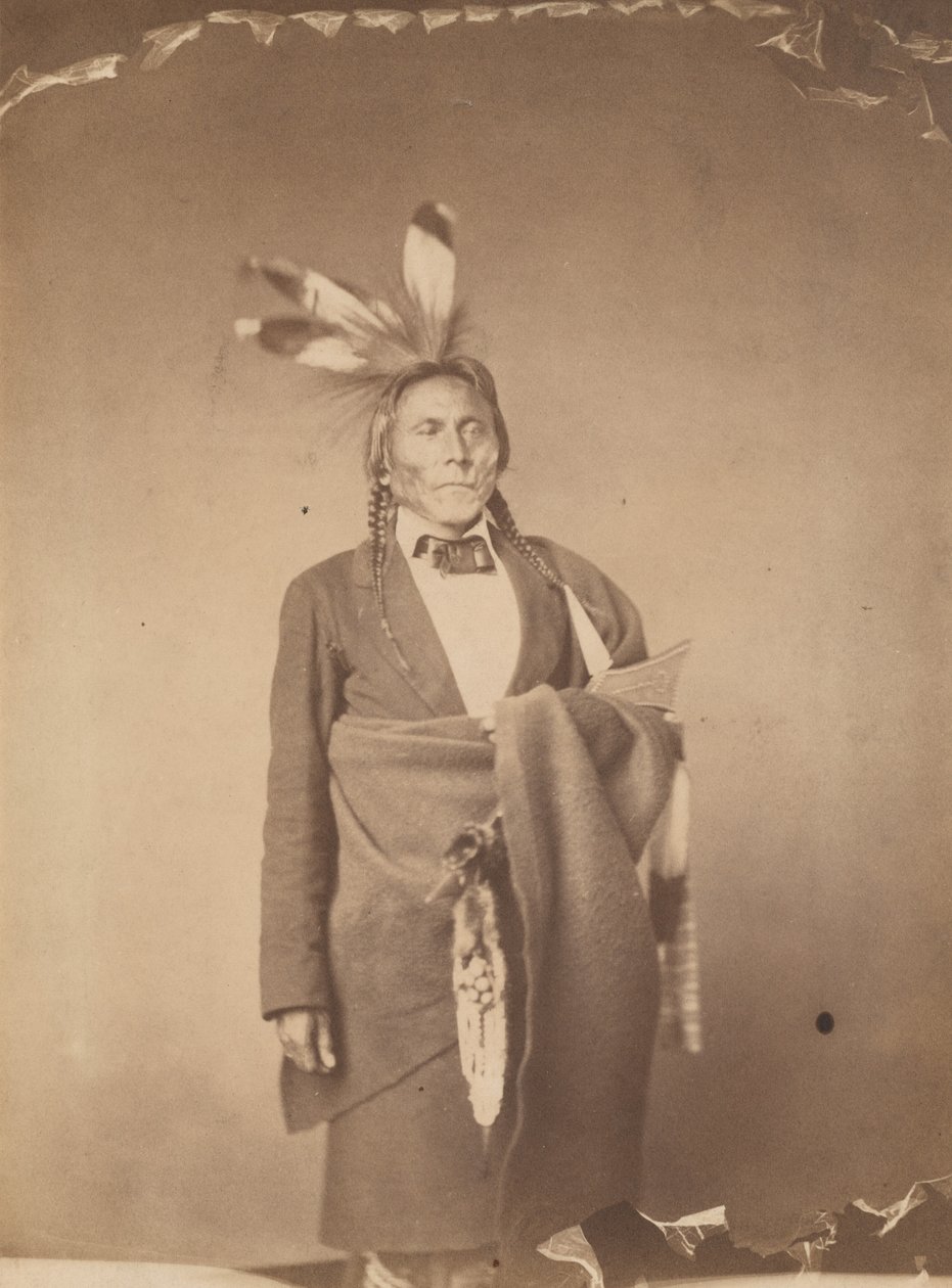 Hin-han-du-ta, Rudá sova, náčelník Siouxů Mde-wa-kan-ton,1858 (foto) od Julian Vannerson