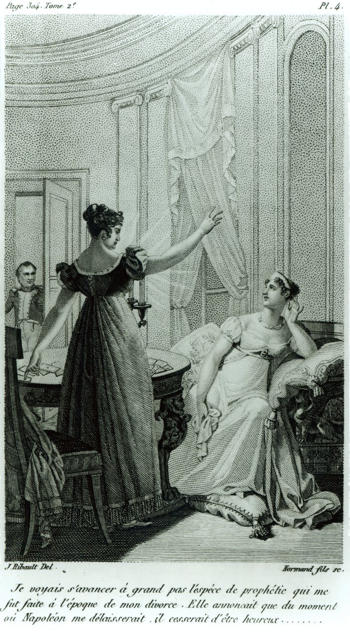 Císařovna Josefína odhaluje proroctví, které jí učinila Marie Anne Adelaide Lenormand v době jejího rozvodu s Napoleonem I. v roce 1809, 1821 od Julie Ribault