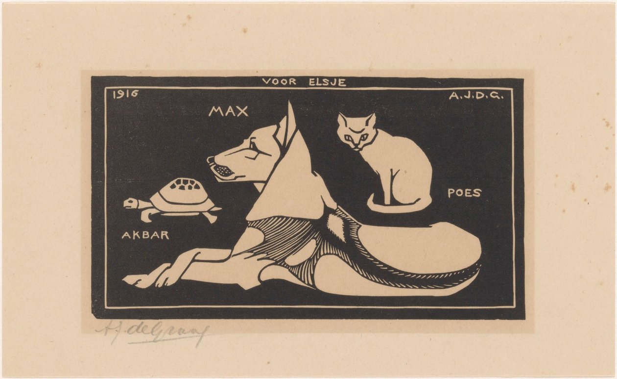 Akbar, Max, Poes (název na objektu) od Julie de Graag (signed by artist)