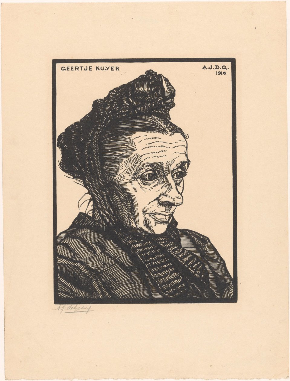 Portrét Geertje Kuijer od Julie de Graag (signed by artist)