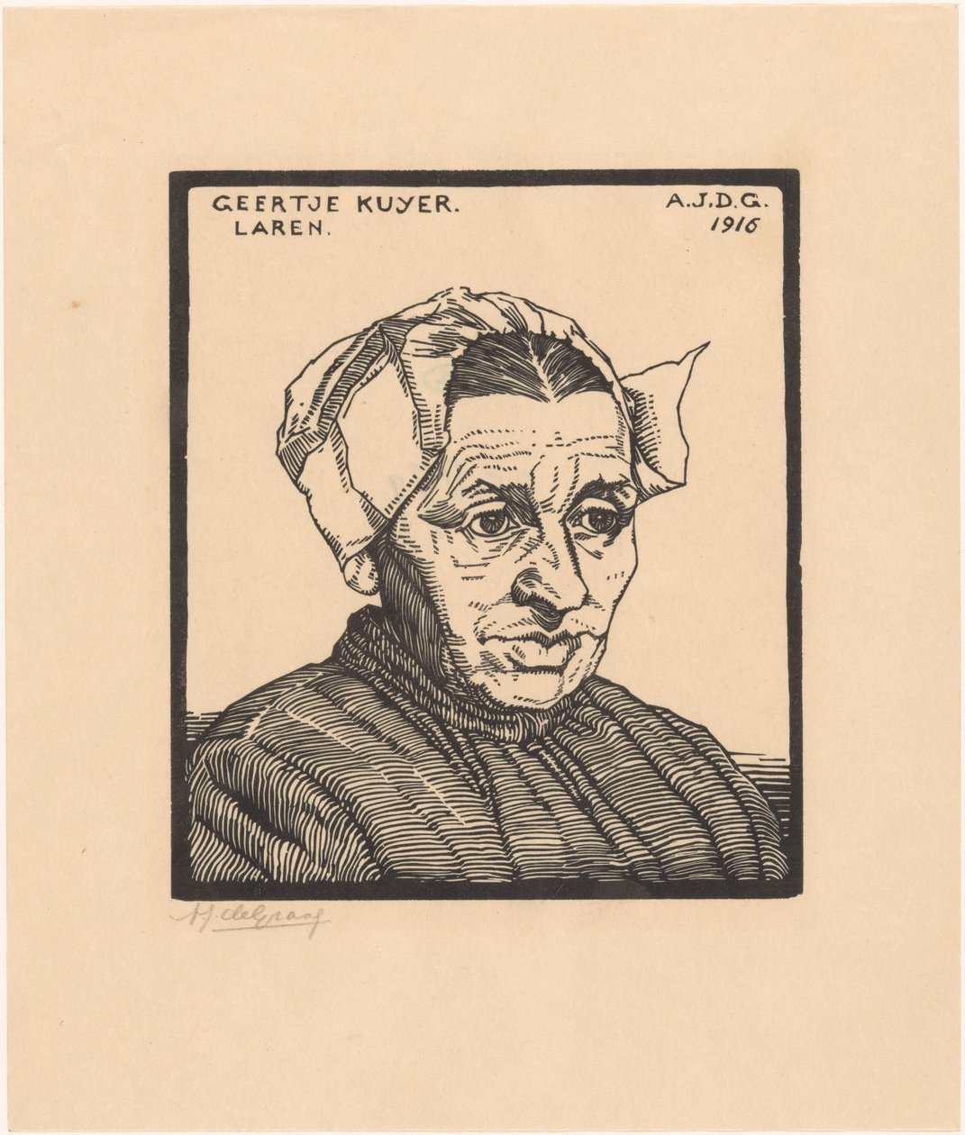 Portrét Geertje Kuijer od Julie de Graag (signed by artist)