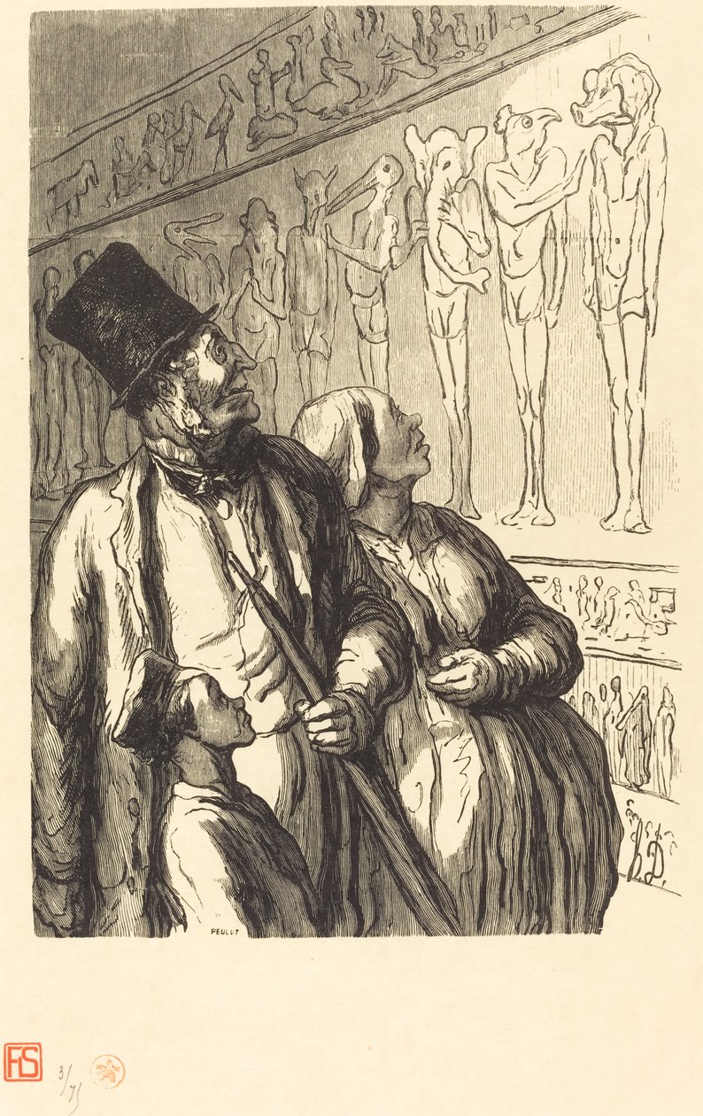 Univerzální výstava: Egyptská sekce od Julien Antoine Peulot after Honoré Daumier