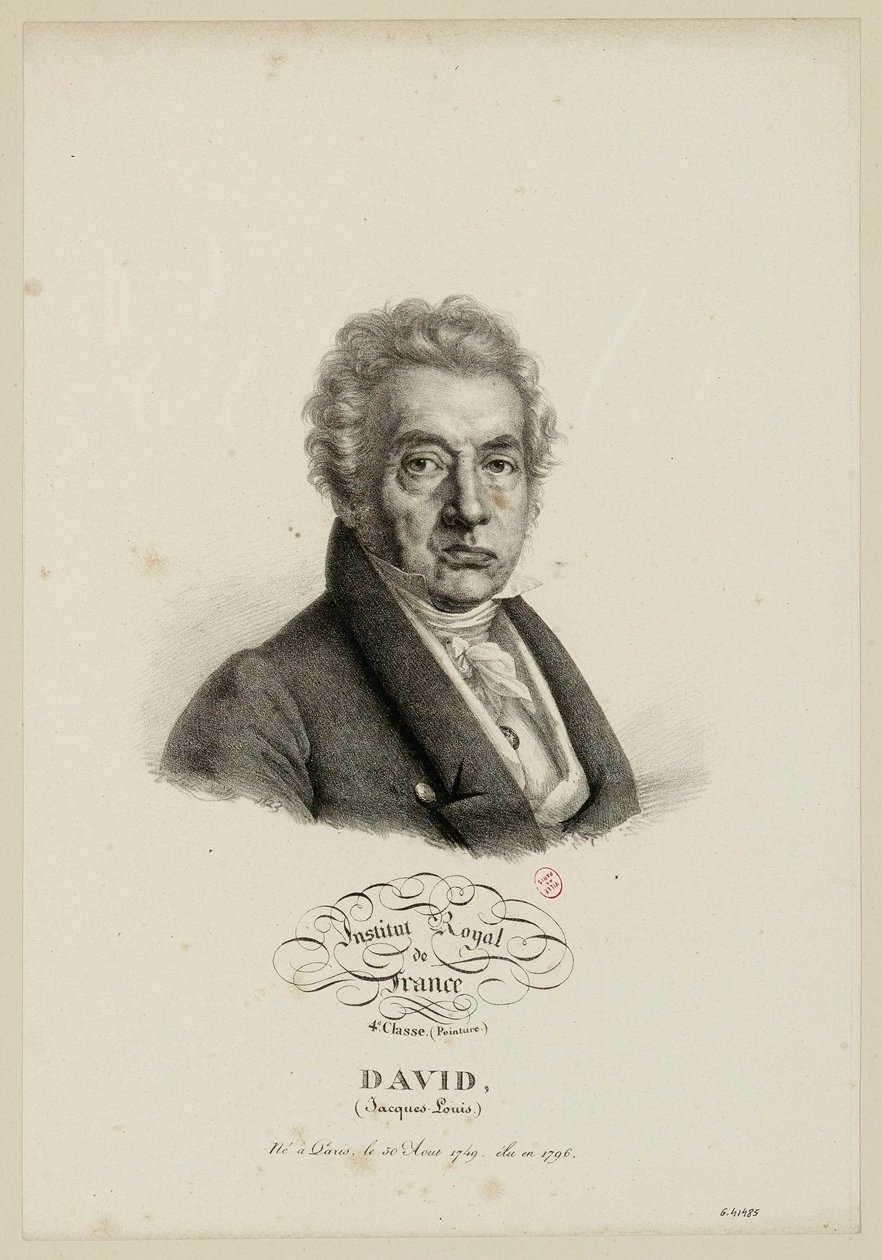 Královský institut Francie, 4. třída. (Malířství.) David, (Jacques-Louis.) Narozen v Paříži 30. srpna 1749, zvolen v roce 1796. od Julien Leopold Boilly