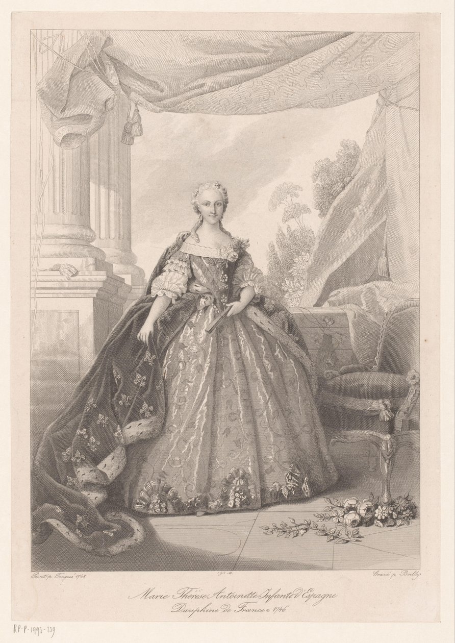 Portrét Marie Terezie van Bourbon Marie Thérèse Antoinette Infanta ze Španělska (titul na předmětu) od Julien Leopold Boilly