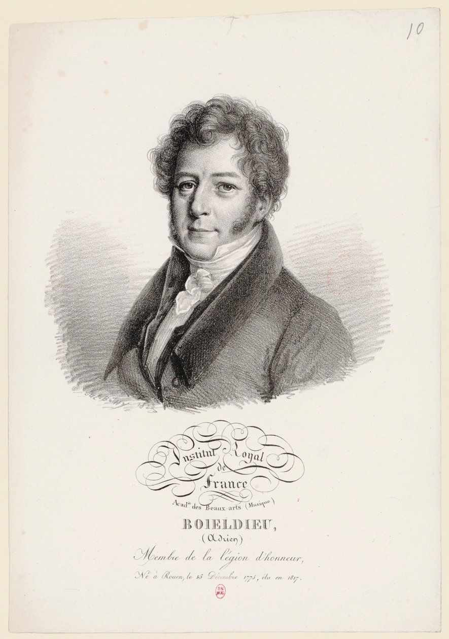 François Adrien Boieldieu by Julien Boilly od Julien Leopold Boilly