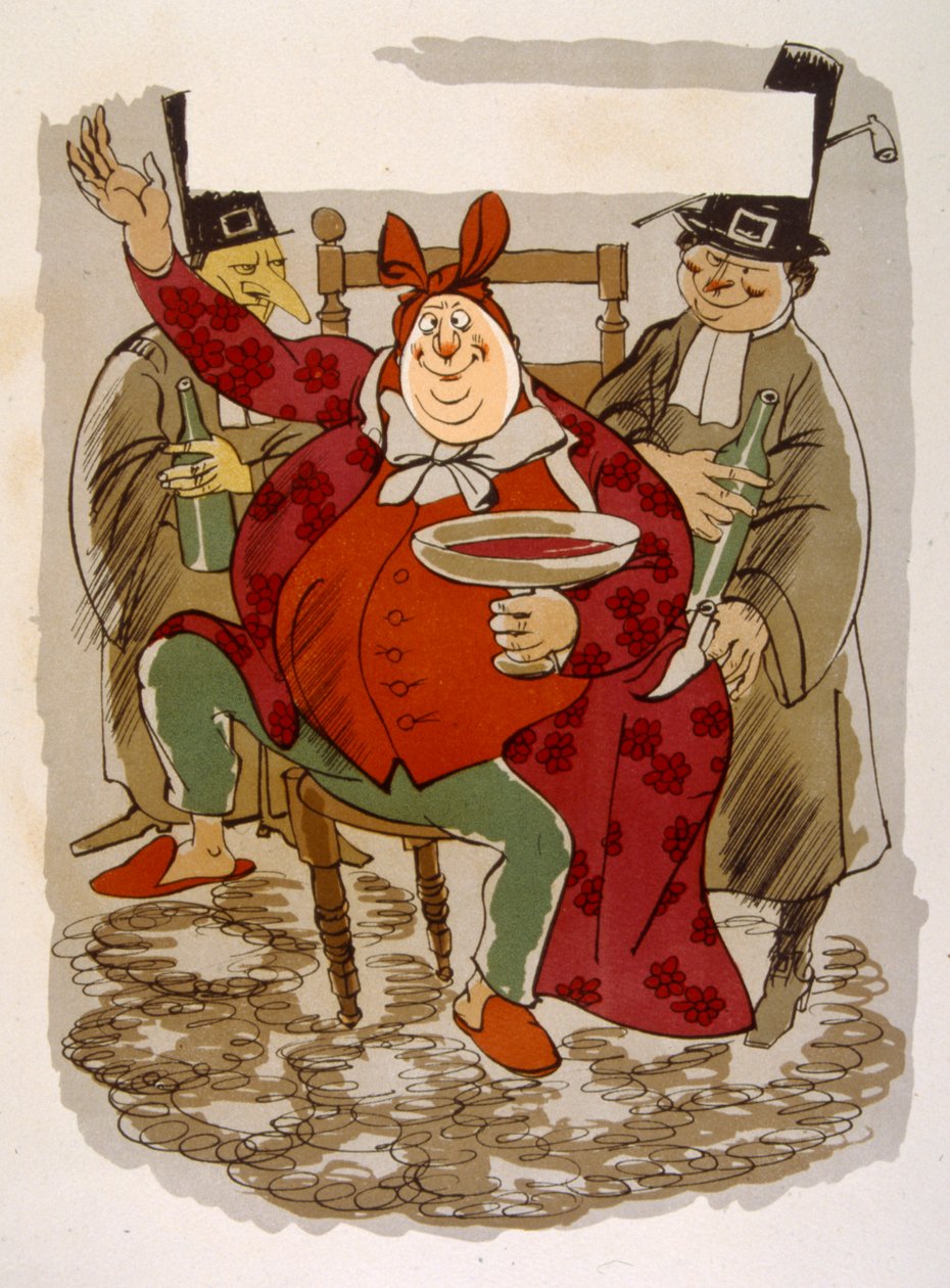 Humorné víno ilustrace 1946.Ilustration by Julien Pavil od Julien Pavil