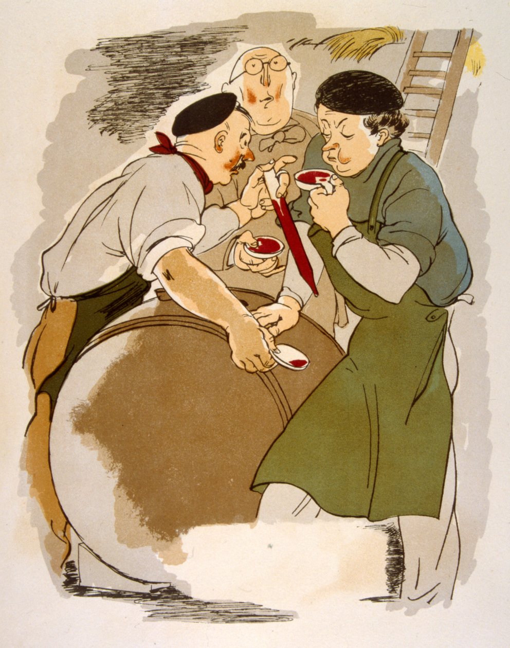 Humorné víno ilustrace 1946.Ilustration by Julien Pavil od Julien Pavil