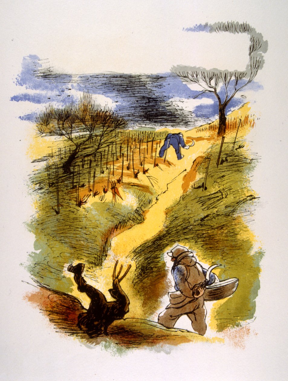 Humorné víno ilustrace 1946.Ilustration by Julien Pavil od Julien Pavil