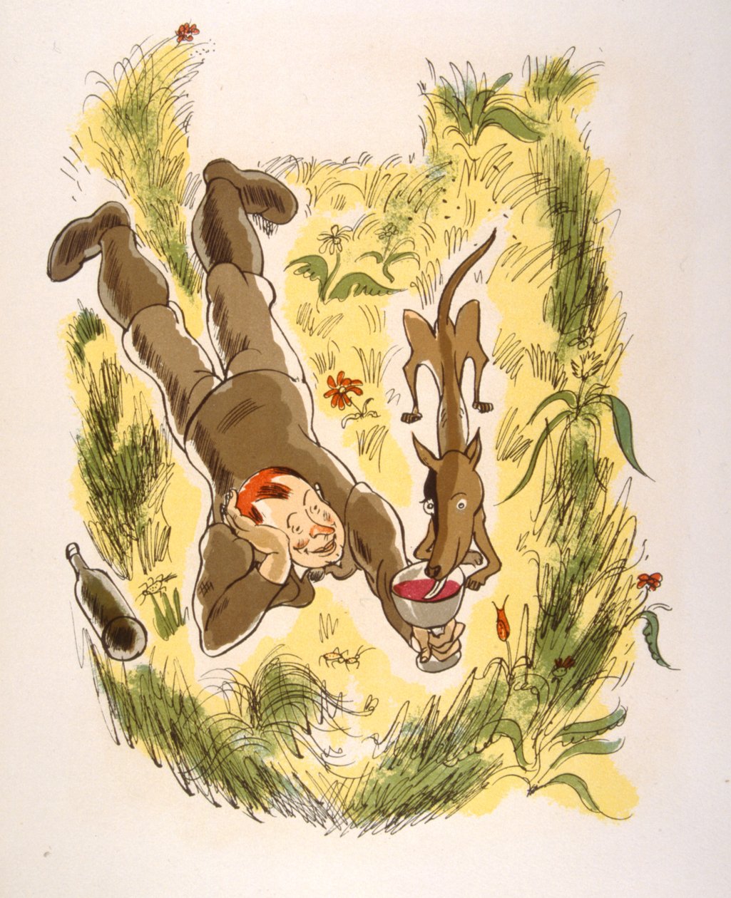 Humorné víno ilustrace 1946.Ilustration by Julien Pavil od Julien Pavil