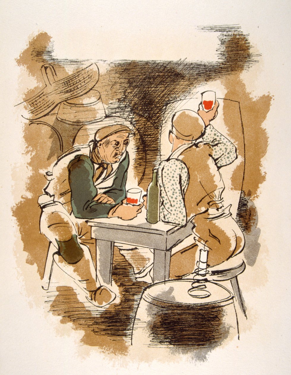 Humorné víno ilustrace 1946.Ilustration by Julien Pavil od Julien Pavil