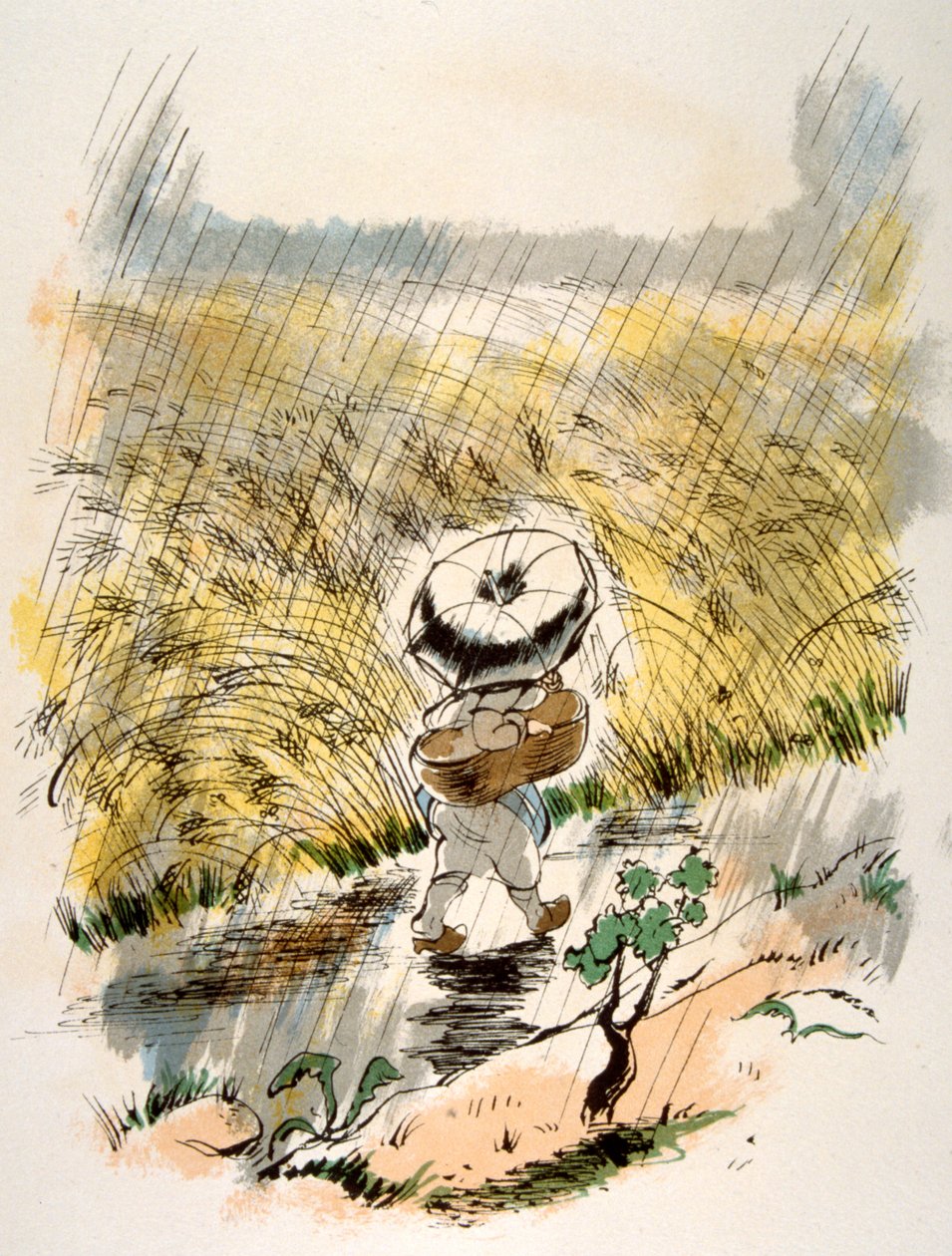 Humorné víno ilustrace 1946.Ilustration by Julien Pavil od Julien Pavil