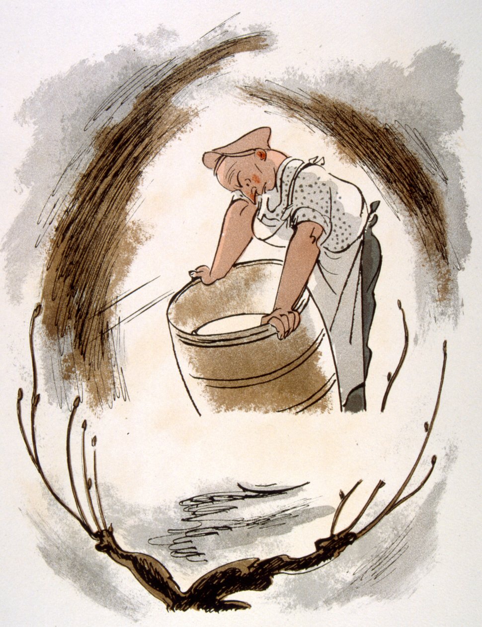 Humorné víno ilustrace 1946.Ilustration by Julien Pavil od Julien Pavil
