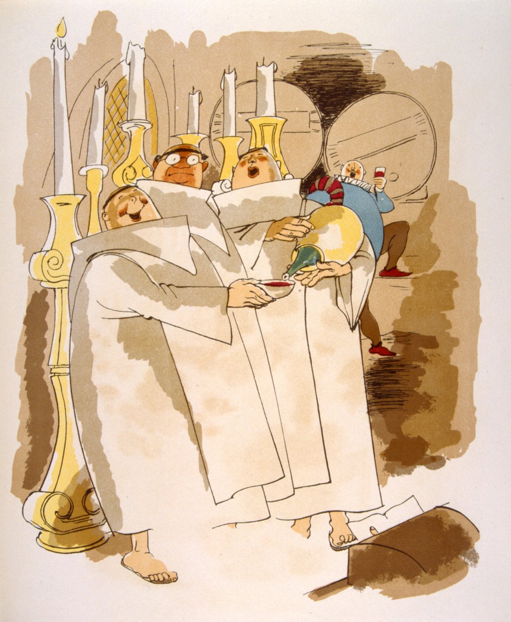 Humorné víno ilustrace 1946.Ilustration by Julien Pavil od Julien Pavil