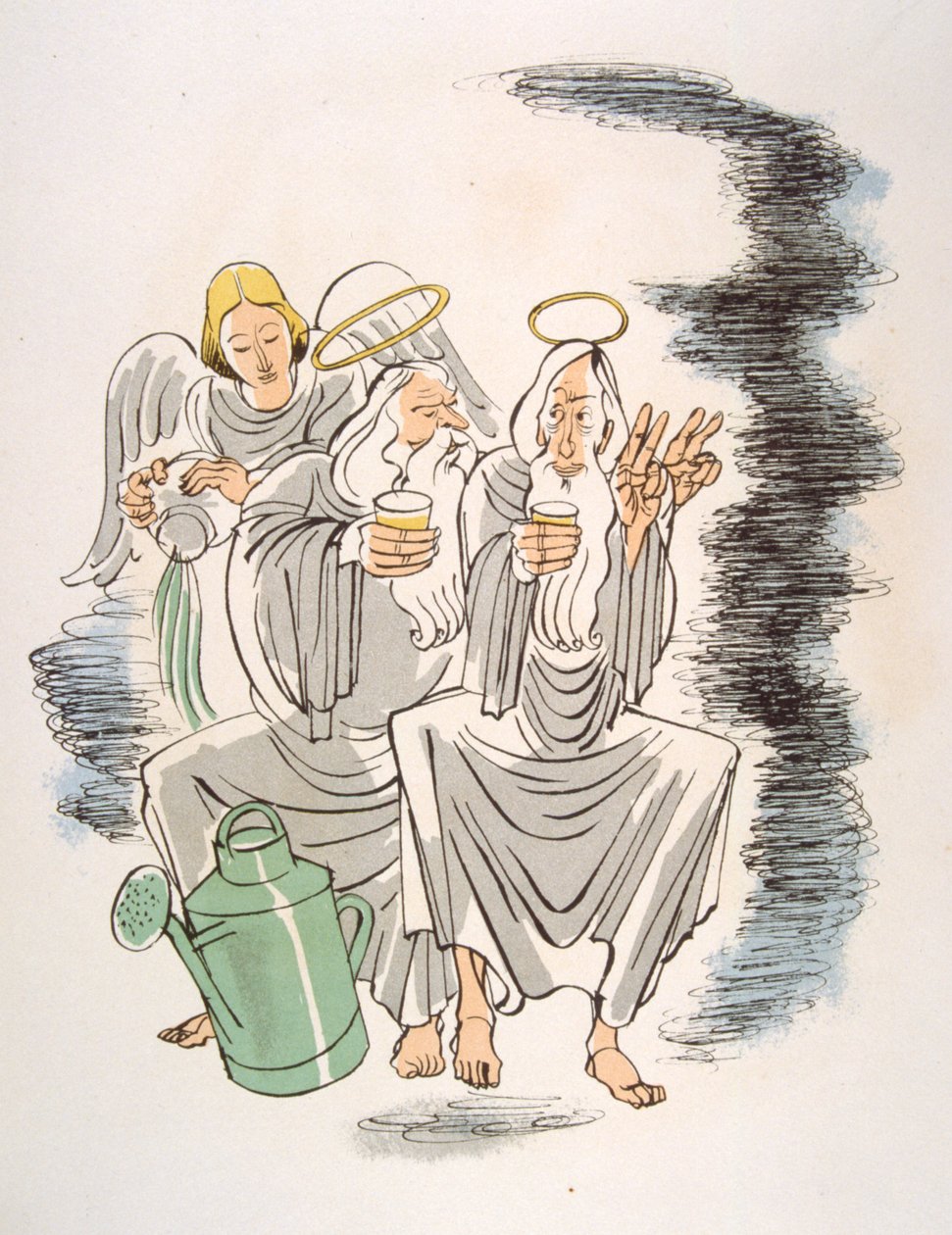 Humorné víno ilustrace 1946.Ilustration by Julien Pavil od Julien Pavil