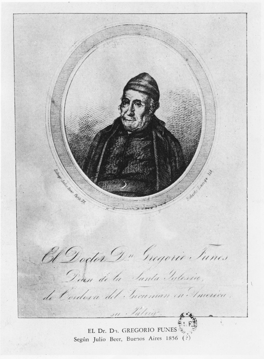 Gregorio Funes, 1856 od Julio Beer